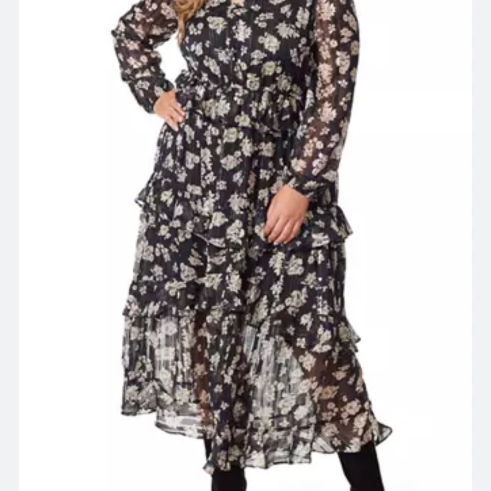 Jessica Simpson floral ruffle dress